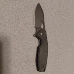 Fox Yaru Linerlock Folding Knife 3" M398 Steel Blade Black Canvas Micarta Handle. Fixed Price $105.00.
