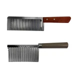 Stainless Steel Wavy Wave Edged Crinkle Knife French Fry Cutter Plastic Handle. Fixed Price $9.99.