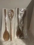 Lot - Cooking Spoons 12 Inch Wood Kitchen Utensil Haksen 4 Count. Fixed Price $25.00.
