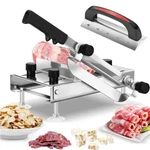 Manual Frozen Meat Slicer, Stainless Steel Cutter Beef Mutton Roll Bacon No. Fixed Price $206.54.
