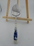 White Blue Holland Trophee Cheese Slicer Windmill Porcelain Handle Great Shape. Fixed Price $10.55.