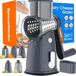 Rotary Cheese Grater Hand Crank With 5 Interchangeable Blades, Vegetable Slic.... Fixed Price $41.77.