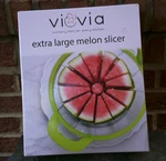 Viovia Extra Large Watermelon Slicer W/ Easy Grip Handles New In Box Apx 14" Dia. Fixed Price $5.00.