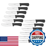 Cuisinox Black Handle Stainless Steel Steak Knives Set Of STK-12. Fixed Price $31.57.