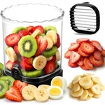 Hendiy Strawberry Slicer With Stainless Blades Egg & Fruit Standard, Black. Fixed Price $27.78.