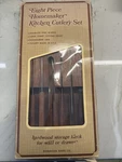 Vtg Robinson Knife Co 8 Piece Homemaker Set Stainless Steel Block Cutlery. Fixed Price $39.99.