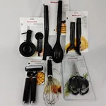 17 Piece Set Black Cooking Utensils Can Opener Sheer Hoba. Fixed Price $99.94.