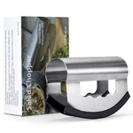 Salad Knife Chopper With Protective Cover - Stainless Steel Cutter, Dou.... Fixed Price $34.77.