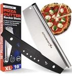 16-INCH Pizza Cutter Rocker Blade Sharp Stainless Steel Slicer Knife, Prote.... Fixed Price $32.99.