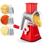 Nutrichef 3 In 1 Cheese Grater & Shredder Strong Suction Base, 9.45",. Fixed Price $28.04.