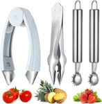4 Pieces Strawberry Huller Tomato Corer Top Stem Remover Tool Image. Fixed Price $16.20.
