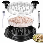 Upgraded 5-IN-1 Large Chicken Shredder With Cleaning Brush & Tong 10'' Pro Ch.... Fixed Price $26.47.