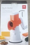 Paderno Drum Grater Coarse Fine Slicer Blades Orange White Dishwasher Safe. Fixed Price $7.00.