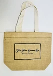 Fine Cheese Company, Bath England, Jute Tote Bag Insulated. Fixed Price $24.00.