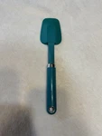 Kitchenaid Silicone Spatula Heat Resistant Rubber Scraper Teal Black Handle. Fixed Price $11.00.