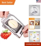 High-quality Egg Slicer With Sharp Stainless Steel Wire For Precise Cutting. Fixed Price $17.99.