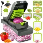 10-IN-1 Vegetable Chopper 6 Blade Veggie With Container, Food Dicer.... Fixed Price $27.31.