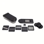 Thyme & 11 Piece Vegetable Chopper - 6 Blades Black Gold Stainless Steel. Fixed Price $50.30.