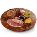 Tidita 21" Acacia Lazy Susan For Top - Wooden Turntable Serving Tray. Fixed Price $77.25.