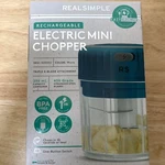 Real Simple Electric Mini Food Chopper Green Garlic Onion Ginger Sealed Box. Fixed Price $13.49.