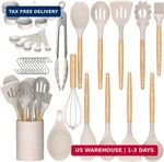 Umite Chef Kitchen Cooking Utensils Set, 33 Pcs Non-stick Silicone. Fixed Price $29.47.