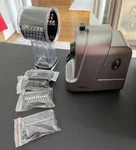 Xghj Salad Maker, Vegetable Cutter, Slicer Shredder, Electric W 5 Blades. Gray. Fixed Price $60.00.