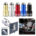 Stainless Steel Safety Hammer Dual Usb Ports Power Adapter Car Charger 2A Lot. Fixed Price $45.99.
