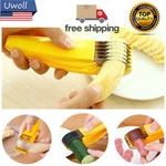 2 Pcs Banana Slicer Fruit Knife Kitchen Gadget Bar Tools Veggie Cutter Peeler Us. Fixed Price $13.28.
