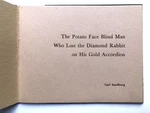 Carl Sandburg / Potato Face Blind Man Who Lost The Diamond Rabbit His 1ST. Fixed Price $89.00.
