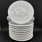 Pampered Chef 6" Round Appetizer Plates White 1807 Simple Additions Set Of 10. Fixed Price $49.97.