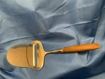 Vtg Hickory Farms Cheese Slicer Plane Stainless 18/8 Wood Handle Mcm Norway. Fixed Price $14.27.