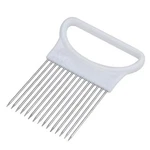 Colorful Stainless Steel Onion Slicer Holder For Easy, Safe Kitchen Cutting Tool. Fixed Price $9.00.