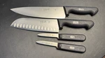 4PC Miu Starter Knife Set 10" Chef's, Santoku, 2 Paring Knives France Nsf Approv. Fixed Price $30.00.