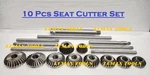 New Valve Seat Cutter Carbon Steel 10 Pieces Set With Metal Box Ind. Fixed Price $74.64.