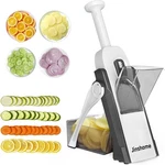 Jinshome Safe Mandoline Slicer, Potato Vegetable Onion Slice, Julienne + Dice. Fixed Price $12.99.