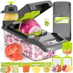 Keouke Vegetable Chopper Mandoline Slicer Grey 12 Interchangeable Blade.... Fixed Price $34.84.