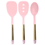 Paris Hilton 3 Piece Kitchen Utensil Set With Jewel Shaped Handles, Pink. Fixed Price $26.44.