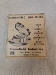 Vintage Bloomfield Aluminum Egg Slicer #21 Metal Kitchen Decor W/box. Fixed Price $8.62.