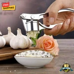 Stainless Steel Garlic Press & Ginger Crusher, Easy Use, Durable Kitchen Tool. Fixed Price $9.99.
