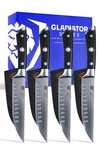 Steak Knives 5 Straight Blade Set Of 4 German Steel Black Dalstrong Serrated. Fixed Price $209.99.