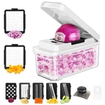 Rotary Cheese Grater Hand Crank - Vegetable Slicer With 3 Stainless... Fast Ship. Fixed Price $26.99.