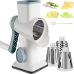 Cheese Grater Crank Rotary Vegetables Shredder With Handle, 3-IN-1 White. Fixed Price $24.24.
