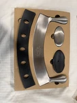 The Bold Bee 12" Stainless Steel Mezzaluna Knife & Cover + Free. Fixed Price $30.00.