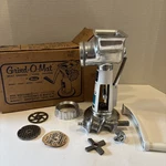 Vintage Rival Grind-o-mat Meat Grinder Food Chopper Model 358-T White With Box. Fixed Price $22.49.