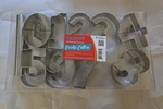 Bakerpan Stainless Steel Number Cookie Cutter Shapes, Set Of 9 Large 3.5". Fixed Price $12.00.