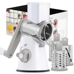 Kitchen Mandoline Slicer, Rotary Grater, 3 Blades, Cheese Vegetable, Silver. Fixed Price $39.96.