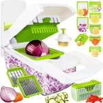Pro-series 16-IN-1 Vegetable Chopper, Dewpeton Mandoline 8 Blades, White. Fixed Price $44.99.