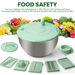 4.25 Qt Stainless Steel Salad Spinner Large Fruit Vegetable Dryer 5-BLADE Slicer. Fixed Price $39.99.