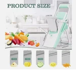 Safe Mandoline Slicer 5 1 Vegetable Chopper Food Potato Cutter Adjustable. Fixed Price $23.99.