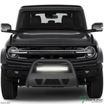 Tlaps 2021-2024 Ford Bronco Matte Black Studded Mesh Bull GUARD+120W Led Bar. Fixed Price $199.00.